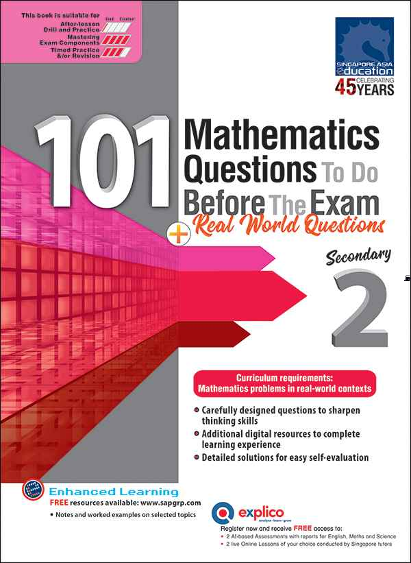 [Sách] 101 Mathematics Questions To Do Before the Exam for Secondary 2 - Sách giấy gáy xoắn