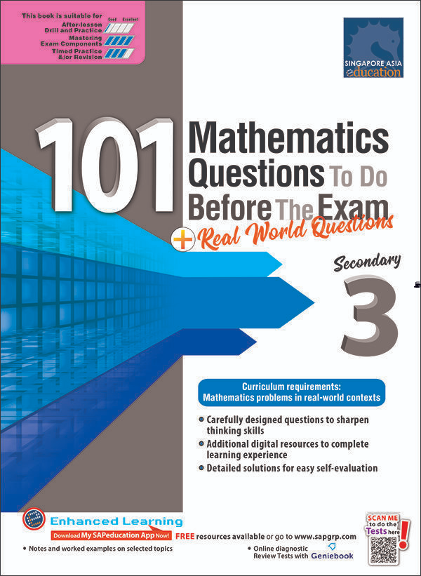 [Sách] 101 Mathematics Questions To Do Before the Exam for Secondary 3 - Sách giấy gáy xoắn