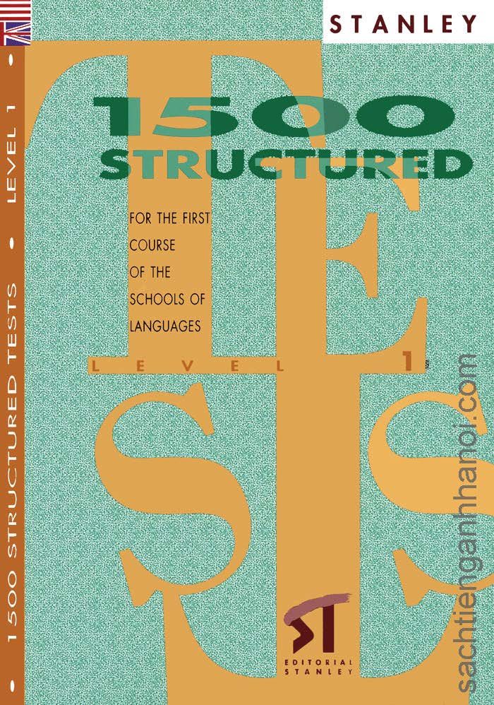 [Sách] 1500 Structured Tests for The First Course of the Schools of Languages Level 1 with Answer Keys – Sách giấy gáy xoắn