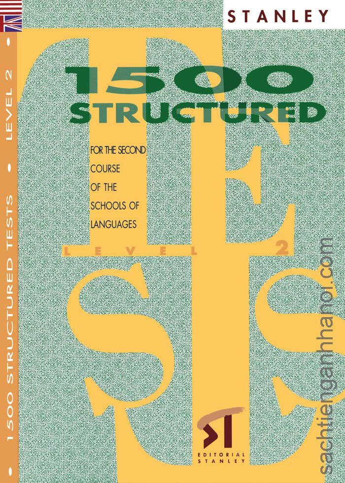 [Sách] 1500 Structured Tests for The Second Course of the Schools of Languages Level 2 with Answer Keys – Sách giấy gáy xoắn