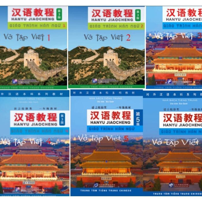 [Sách] Combo 6 cuốn Tập viết chữ Hán - Soạn theo Giáo trình Hán ngữ Phiên bản 3   – Sách giấy gáy xoắn