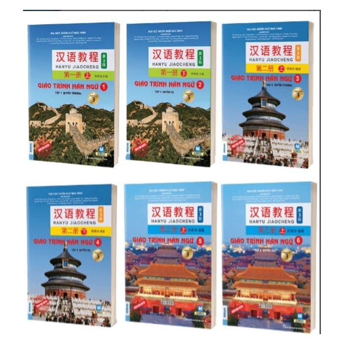 [Sách] Combo trọn bộ 6 cuốn Giáo trình Hán ngữ Phiên bản 3  – Sách giấy gáy xoắn