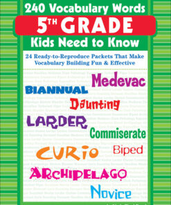 [Sách] 240 Vocabulary Words Kids Need to Know Grade 5th - Sách giấy gáy xoắn